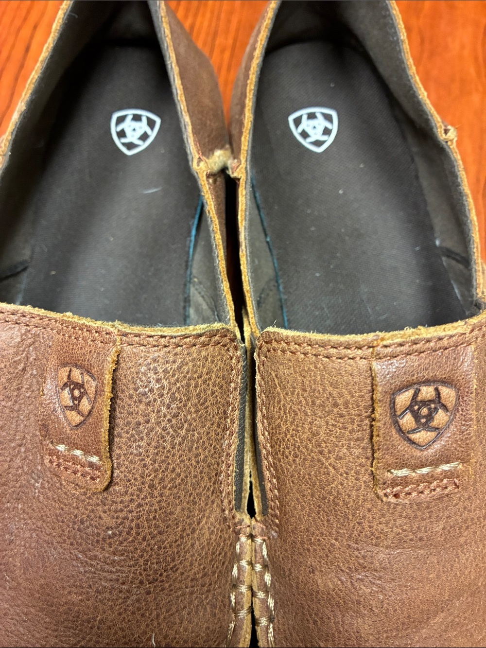 Ariat Chestnut Brown Leather Slip-On Loafers for Men Size 11.5 D - Picture 8 of 8